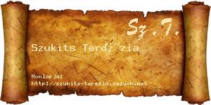 Szukits Terézia névjegykártya